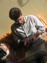 Marcel am Laptop